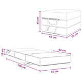 vidaXL Vouwbare Sofa Bed 75 x 63 x 45 cm Lichtgrijs