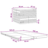 vidaXL Vouwbare Sofa Bed 140 x 67 x 45 cm Lichtgrijs