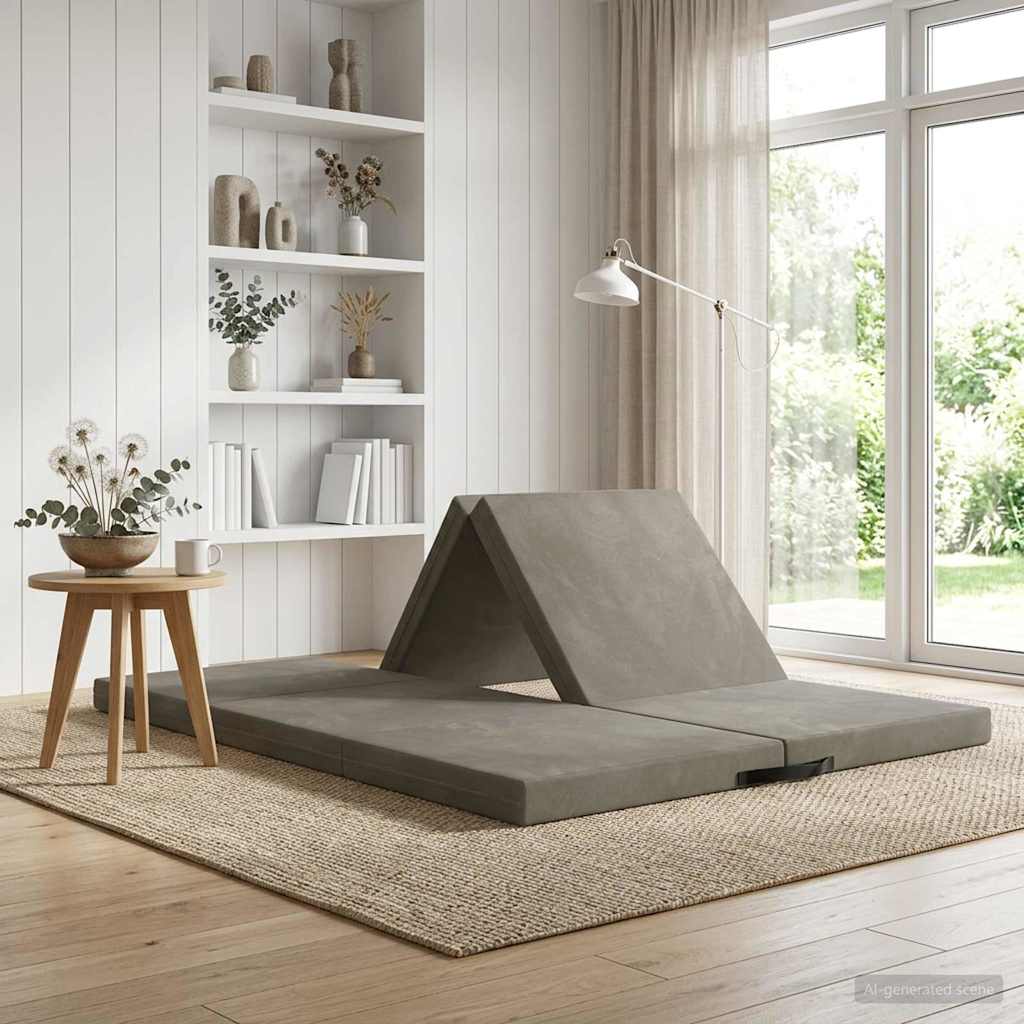 vidaXL Vouwbare Sofa Bed 140 x 67 x 45 cm Lichtgrijs