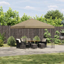 vidaXL Prieel 3 x 3 m Beige Polyester en Staal 190 gsm