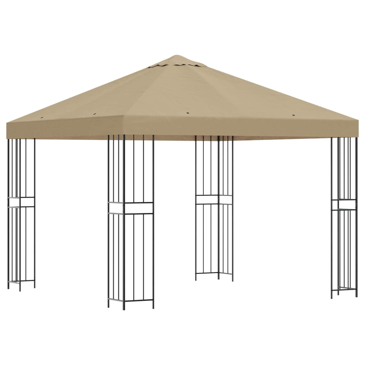 vidaXL Prieel 3 x 3 m Beige Polyester en Staal 190 gsm
