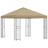 vidaXL Prieel 3 x 3 m Beige Polyester en Staal 190 gsm