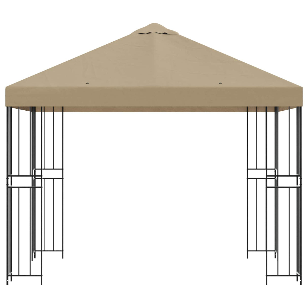 vidaXL Prieel 3 x 3 m Beige Polyester en Staal 190 gsm