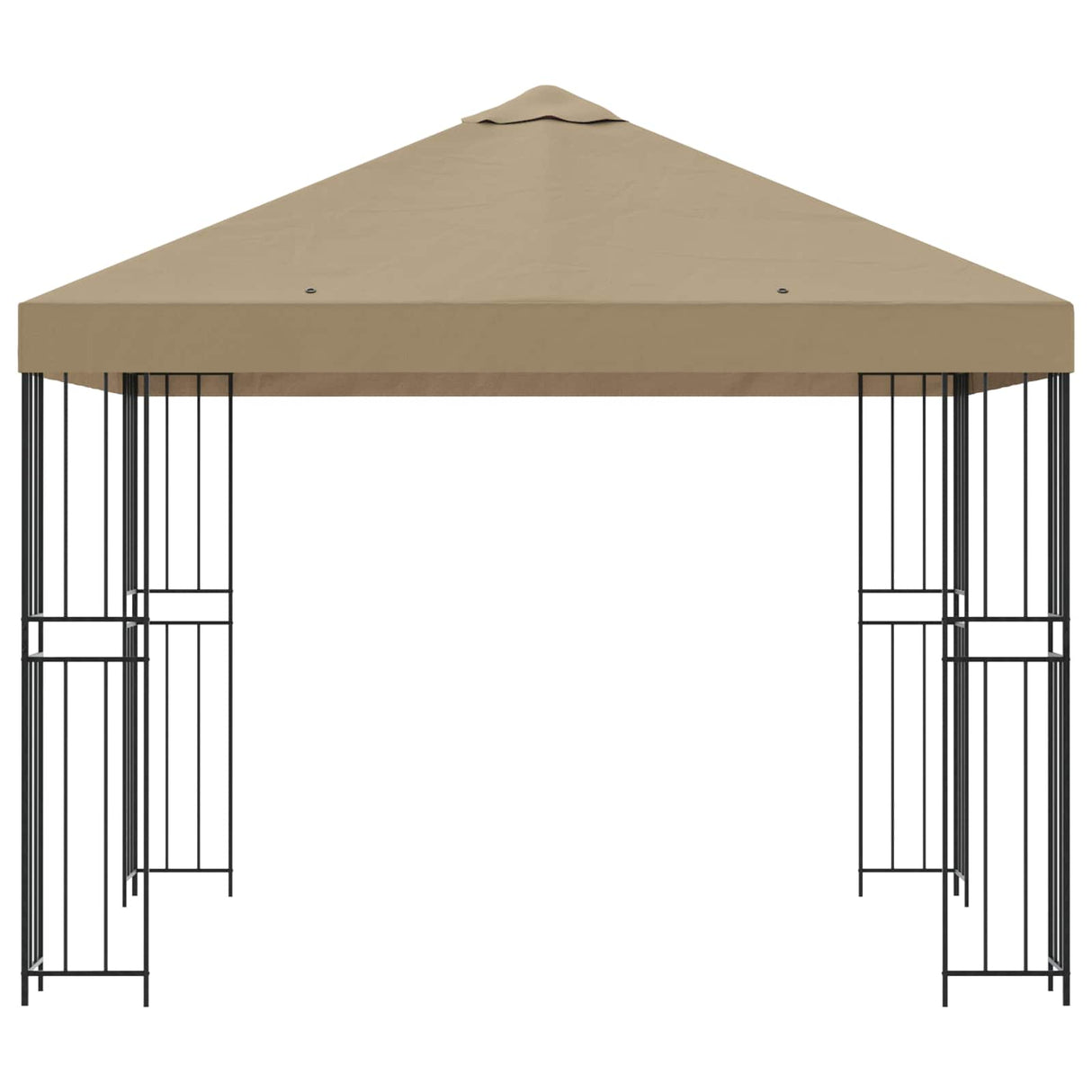 vidaXL Prieel 3 x 3 m Beige Polyester en Staal 190 gsm