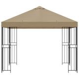 vidaXL Prieel 3 x 3 m Beige Polyester en Staal 190 gsm