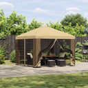 vidaXL Prieel 3 x 3 m Beige Polyester en Staal 190 gsm