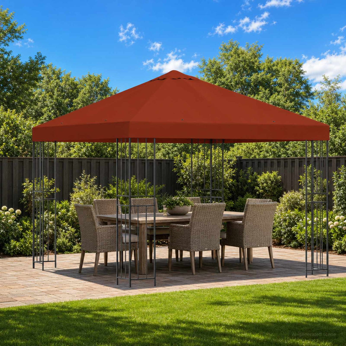 vidaXL Prieel 3 x 3 m Beige Polyester en Staal 190 gsm