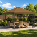 vidaXL Prieel 3 x 3 m Beige Polyester en Staal 190 gsm