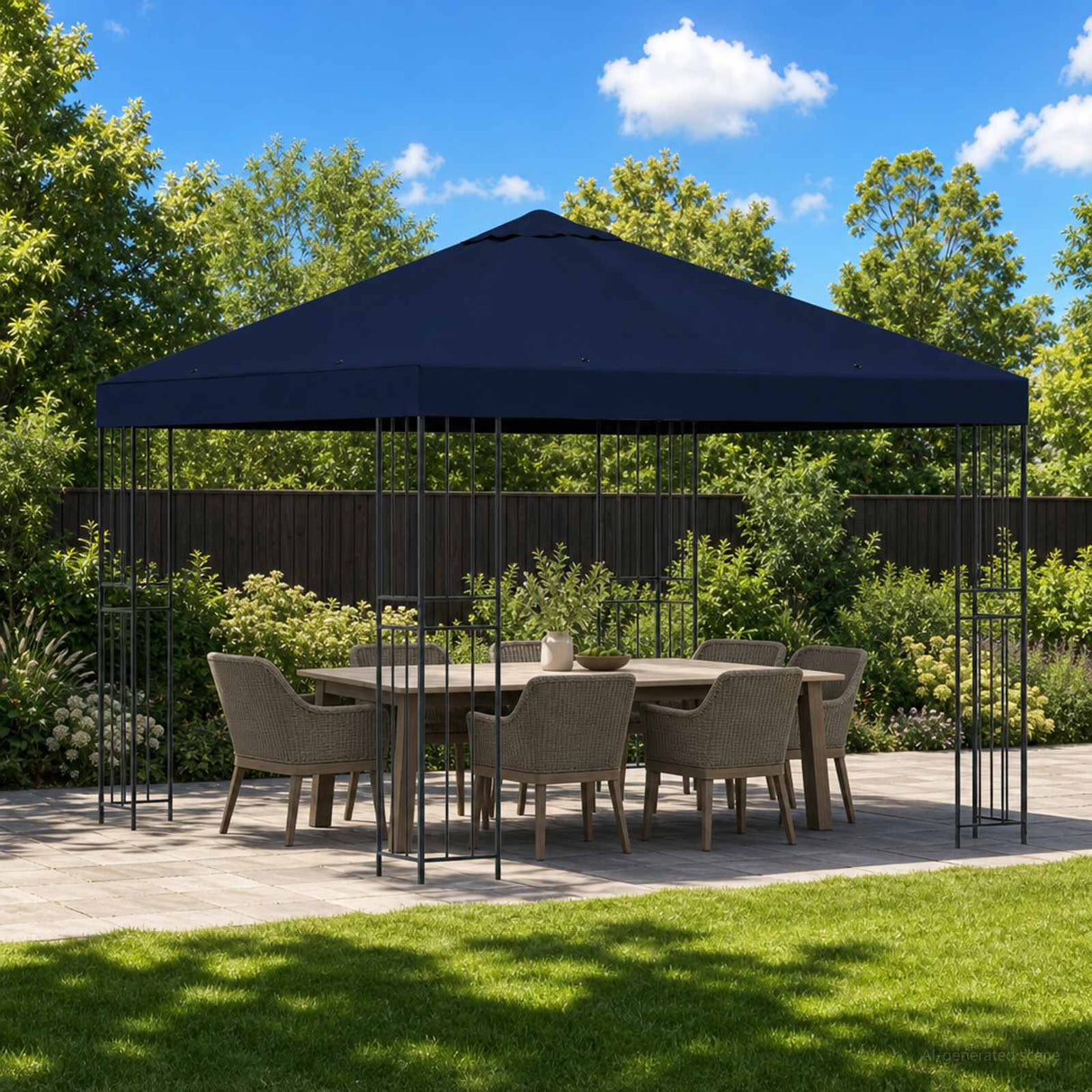 vidaXL Prieel 3 x 3 m Beige Polyester en Staal 190 gsm