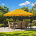 vidaXL Prieel 3 x 3 m Beige Polyester en Staal 190 gsm