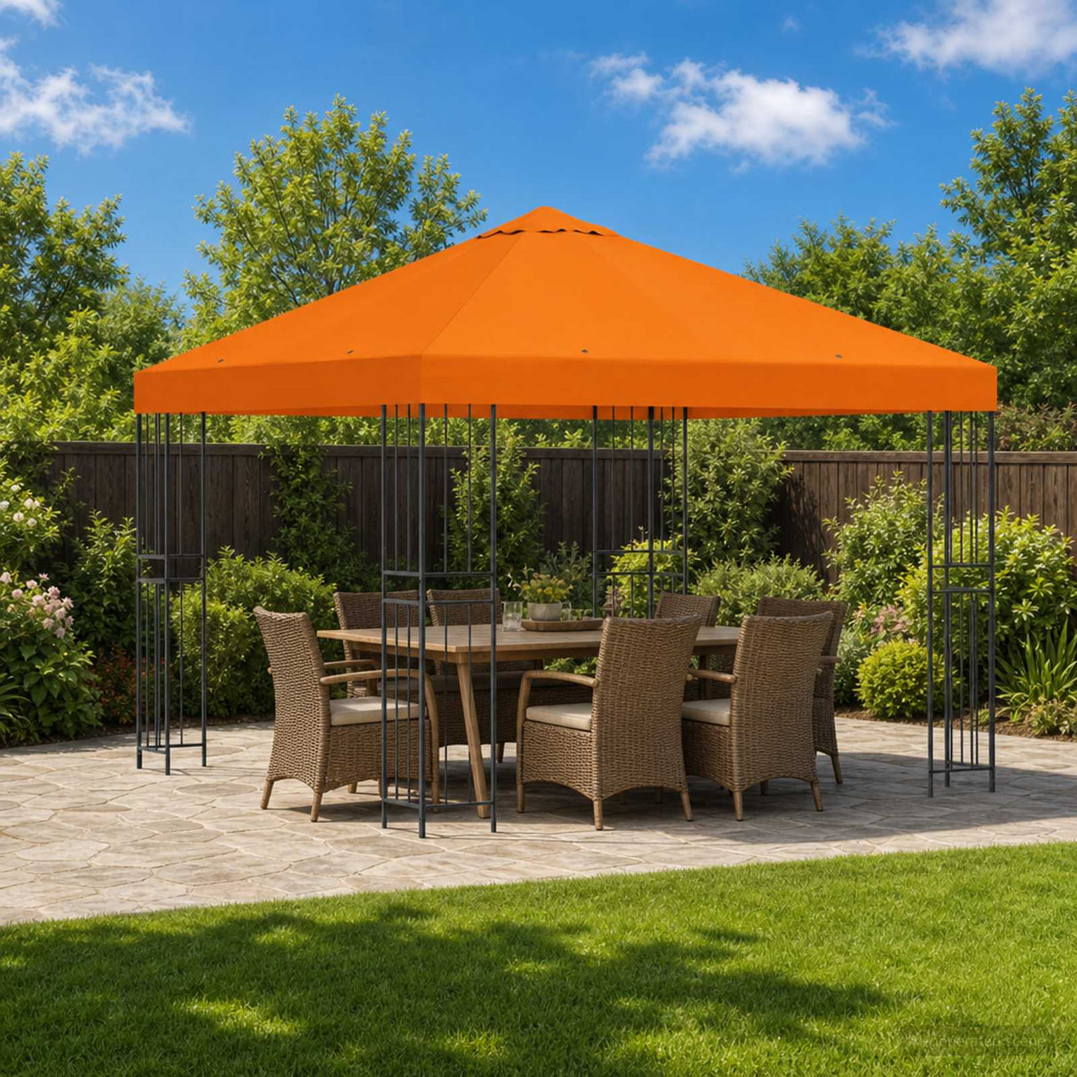 vidaXL Prieel 3 x 3 m Beige Polyester en Staal 190 gsm