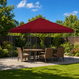 vidaXL Prieel 3 x 3 m Beige Polyester en Staal 190 gsm
