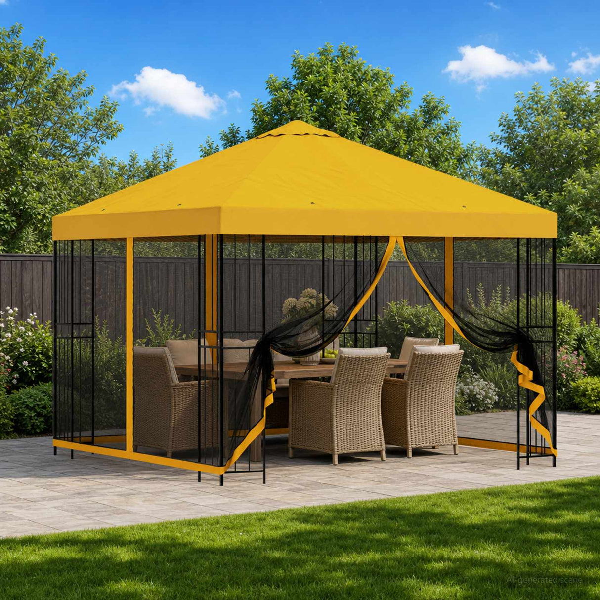 vidaXL Prieel 3 x 3 m Beige Polyester en Staal 190 gsm