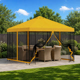 vidaXL Prieel 3 x 3 m Beige Polyester en Staal 190 gsm