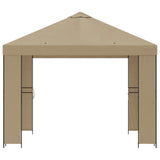 vidaXL Prieel 3 x 3 m Beige Polyester en Staal 190 gsm