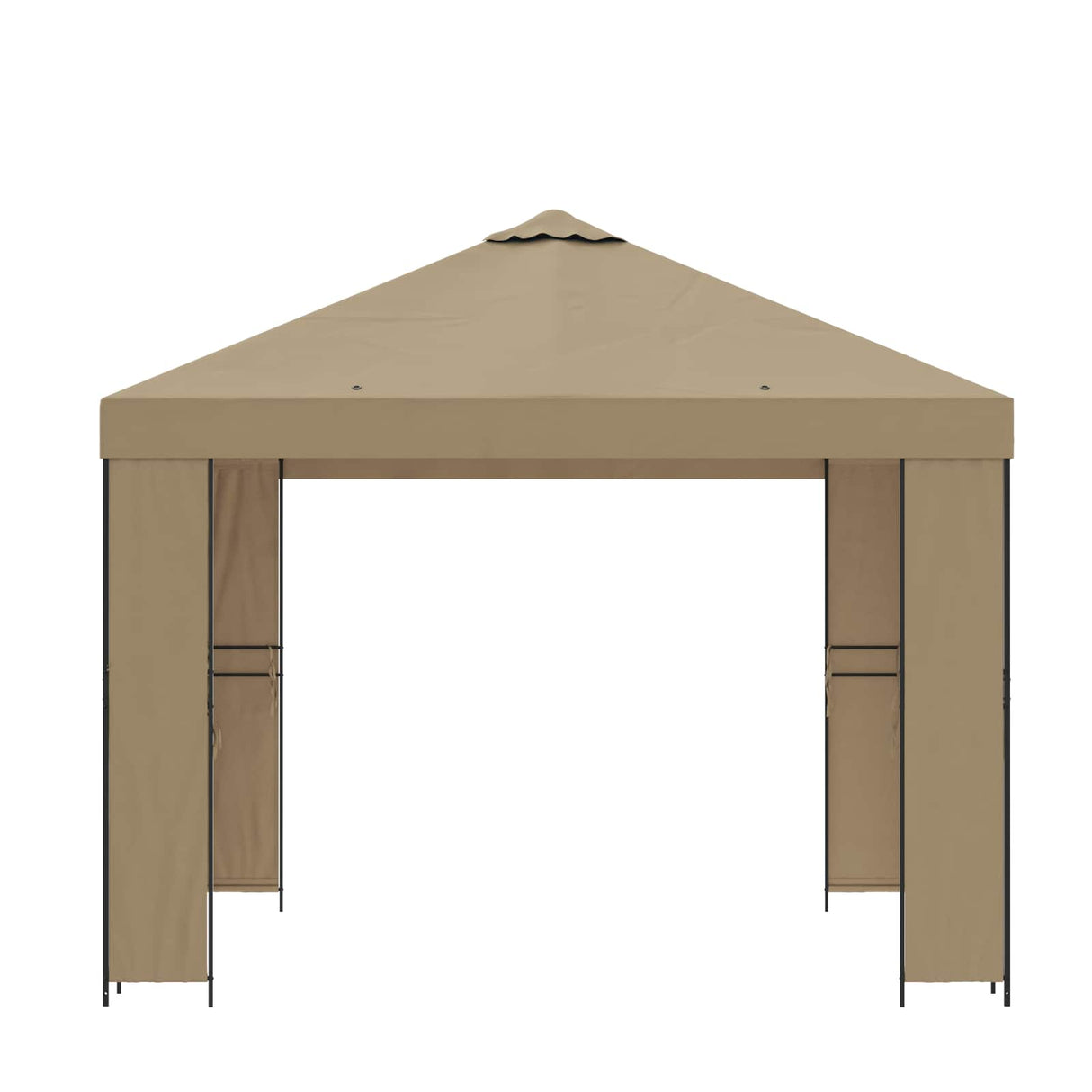 vidaXL Prieel 3 x 3 m Beige Polyester en Staal 190 gsm