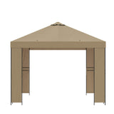 vidaXL Prieel 3 x 3 m Beige Polyester en Staal 190 gsm