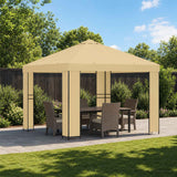 vidaXL Prieel 3 x 3 m Beige Polyester en Staal 190 gsm