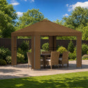 vidaXL Prieel 3 x 3 m Beige Polyester en Staal 190 gsm