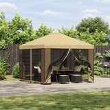 vidaXL Prieel 3 x 3 m Beige Polyester en Staal 190 gsm