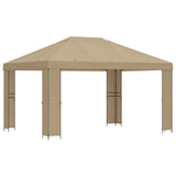 vidaXL Prieel 4 × 3 m Beige Polyester en Staal 190 gsm