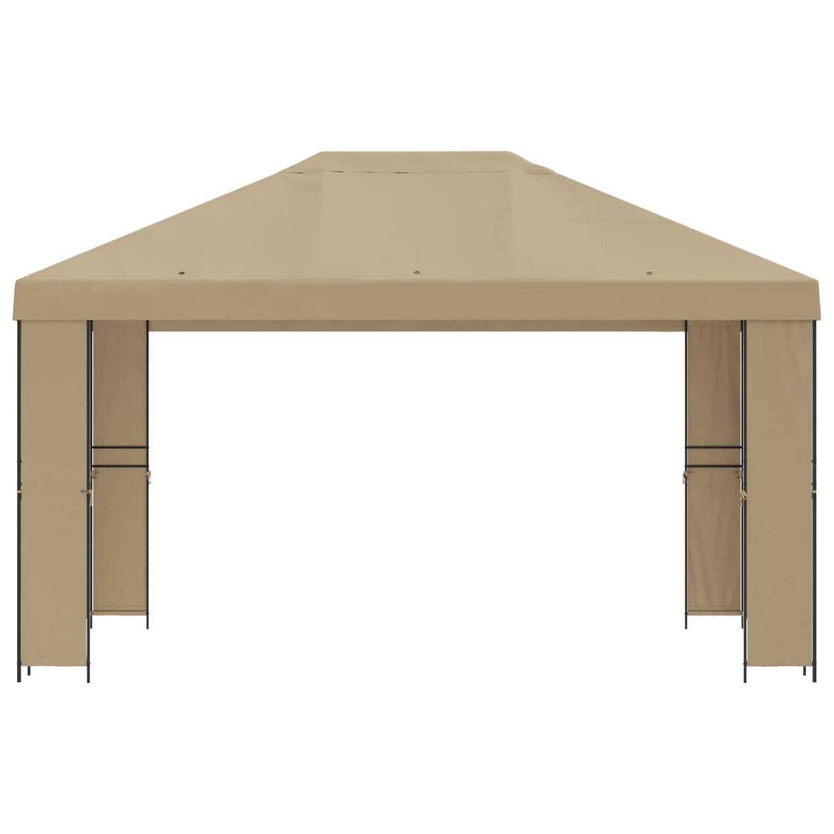 vidaXL Prieel 4 × 3 m Beige Polyester en Staal 190 gsm