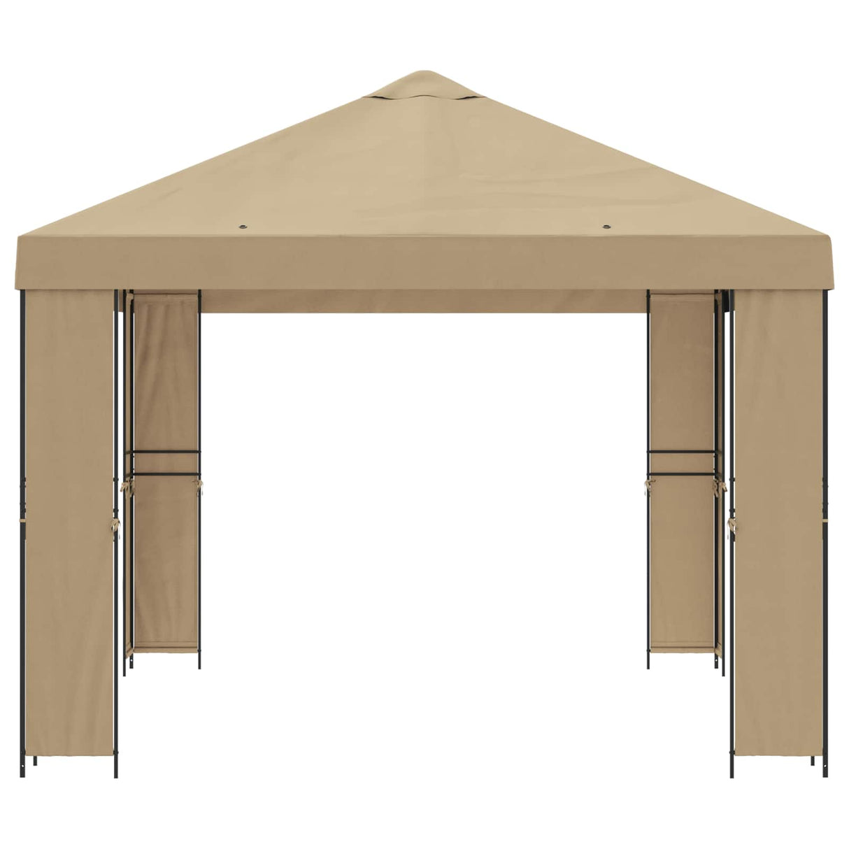 vidaXL Prieel 4 × 3 m Beige Polyester en Staal 190 gsm