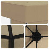 vidaXL Prieel 4 × 3 m Beige Polyester en Staal 190 gsm
