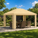 vidaXL Prieel 4 × 3 m Beige Polyester en Staal 190 gsm