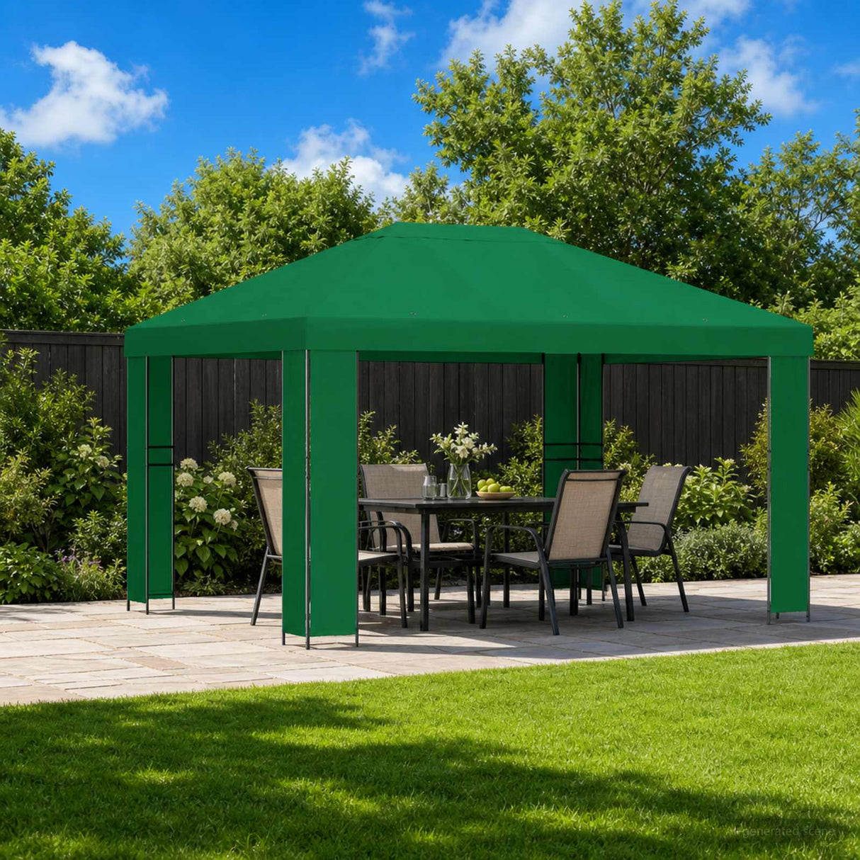 vidaXL Prieel 4 × 3 m Beige Polyester en Staal 190 gsm