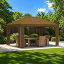 vidaXL Prieel 4 × 3 m Beige Polyester en Staal 190 gsm