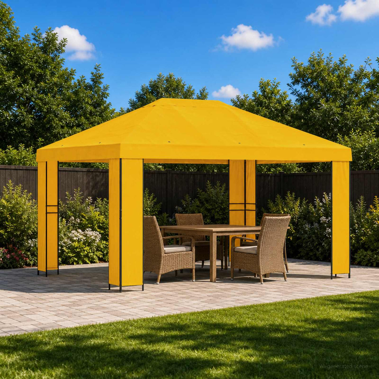 vidaXL Prieel 4 × 3 m Beige Polyester en Staal 190 gsm