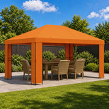 vidaXL Prieel 4 × 3 m Beige Polyester en Staal 190 gsm