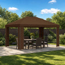 vidaXL Prieel 4 × 3 m Beige Polyester en Staal 190 gsm