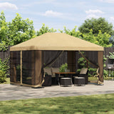 vidaXL Prieel 4 × 3 m Beige Polyester en Staal 190 gsm
