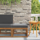 vidaXL Buiten Midden Sofa Massief Acacia Hout Naturel