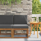 vidaXL Buiten Midden Sofa Massief Acacia Hout Naturel
