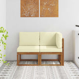 vidaXL Buiten Midden Sofa Massief Acacia Hout Naturel