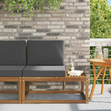 vidaXL Buiten Midden Sofa Massief Acacia Hout Naturel