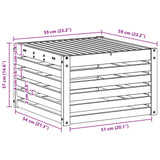 vidaXL Garden Table Solid Acacia Wood Natural 59 x 59 x 37 cm