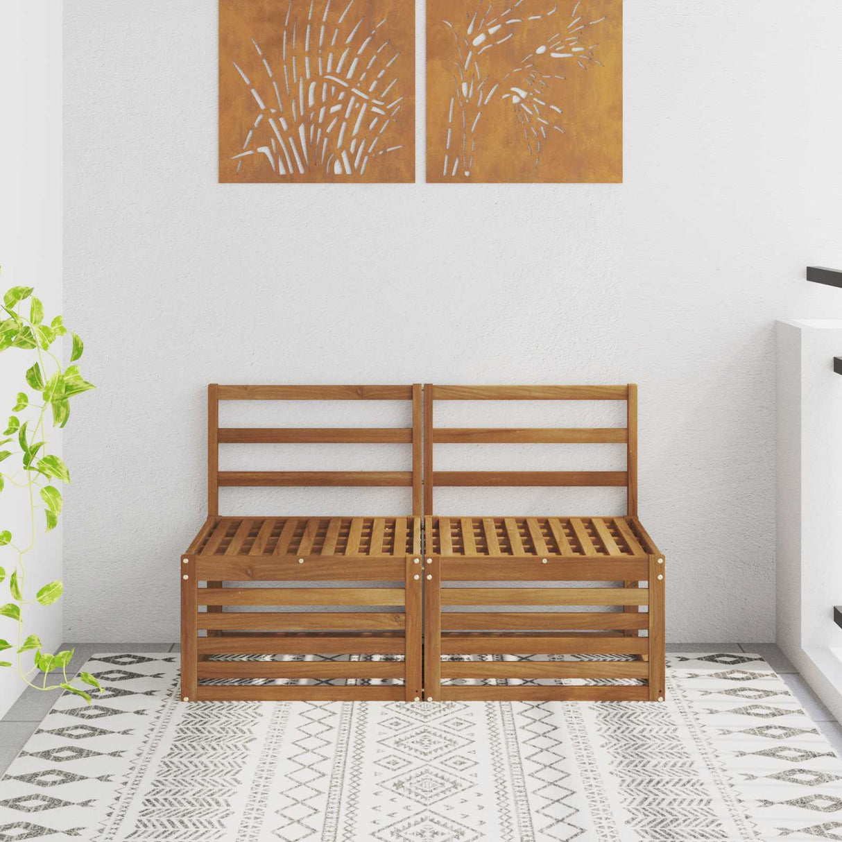 vidaXL Garden Table Solid Acacia Wood Natural 59 x 59 x 37 cm
