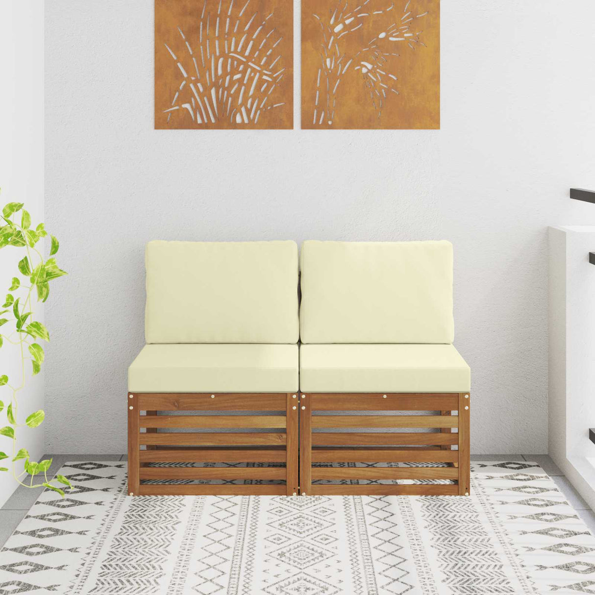 vidaXL Garden Table Solid Acacia Wood Natural 59 x 59 x 37 cm