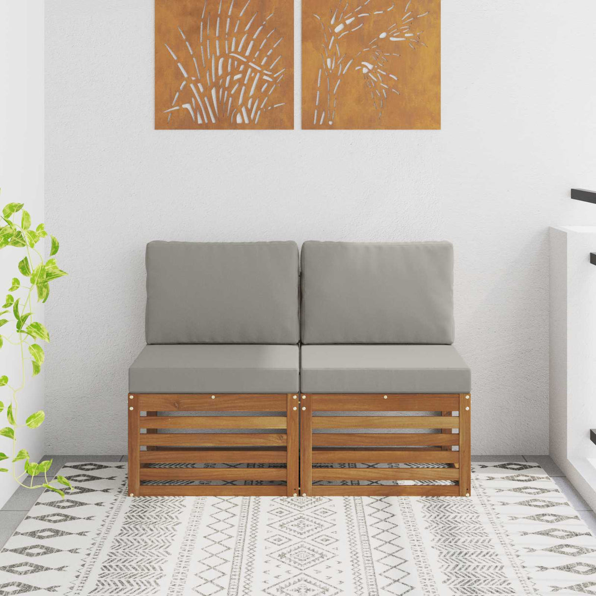 vidaXL Garden Table Solid Acacia Wood Natural 59 x 59 x 37 cm