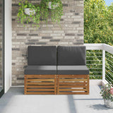 vidaXL Garden Table Solid Acacia Wood Natural 59 x 59 x 37 cm