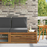 vidaXL Garden Table Solid Acacia Wood Natural 59 x 59 x 37 cm