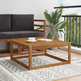 vidaXL Outdoor Ottoman Solid Acacia Wood Natural