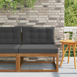 vidaXL Outdoor Ottoman Solid Acacia Wood Natural