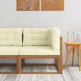 vidaXL Outdoor Ottoman Solid Acacia Wood Natural