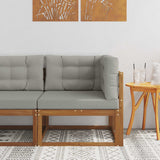 vidaXL Outdoor Ottoman Solid Acacia Wood Natural