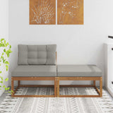 vidaXL Outdoor Ottoman Solid Acacia Wood Natural